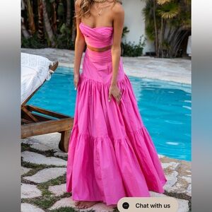 Elegant Pink Maxi Skirt
